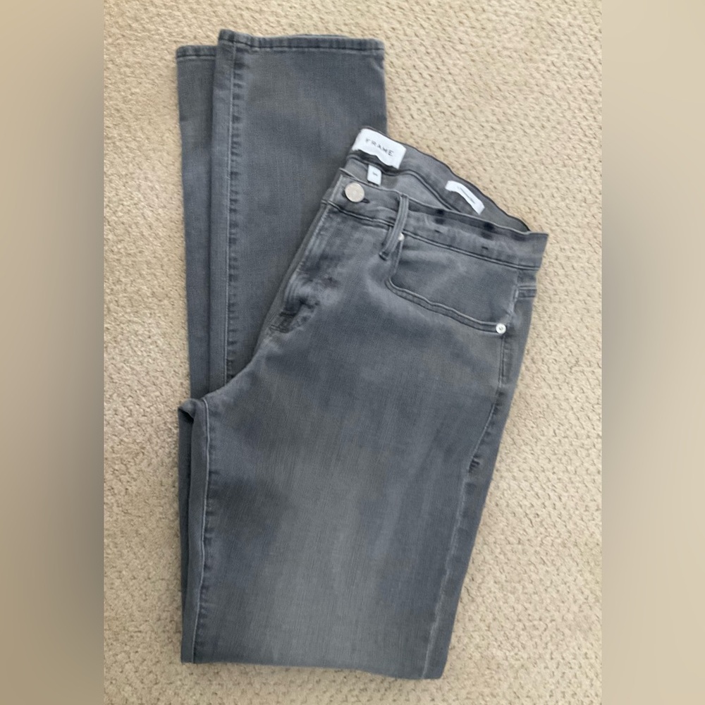 FRAME Denim Jeans Mens 34 by 32 Gray L'Homme Slim Stretch NWOT